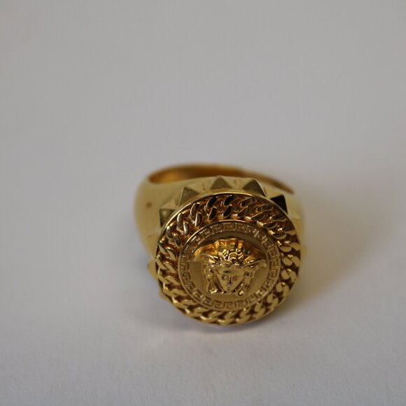 Versace Medusa Gold-Toned Ring - Picture 1 of 6